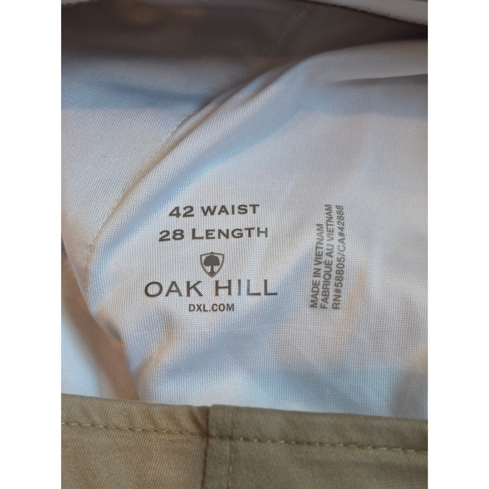 Oak Hill Straight Fit Tech Pants Khaki Tan Mens 42x28 DXL Stretch Chino Pockets - Picture 3 of 6